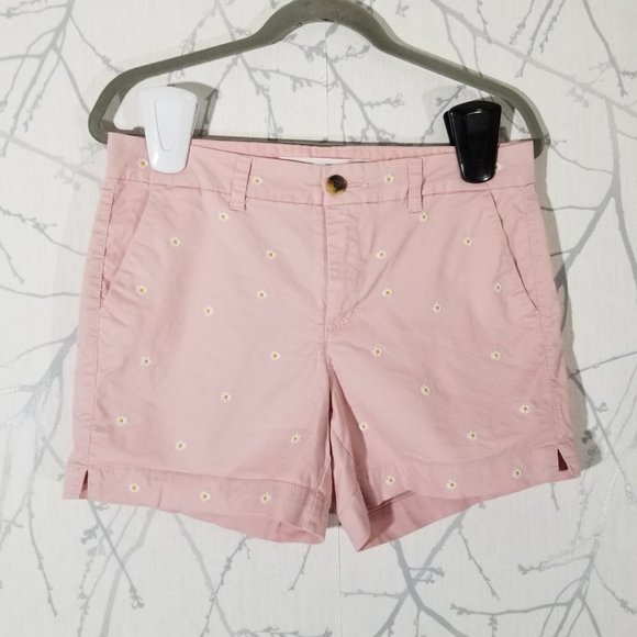 Old Navy Pink Floral Daisy Embroidered 